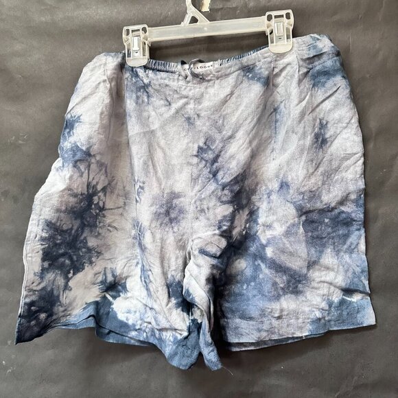 Cut Loose Linen Tie Dyed Sleeveless Shorts  Size Medium Set Cotton Blue - Picture 6 of 7
